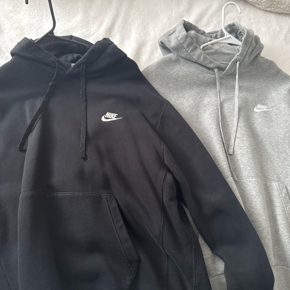Nike Black and Gray Hoodies Set